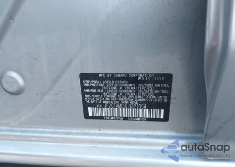 2020 Subaru Crosstrek Limited из США, поврежденный, VIN JF2GTAMC9L8221054